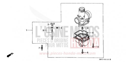 VERGASER ZUSATZBAUTEILE (SATZ) CR80RBX de 1999